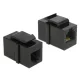 Delock Keystone modul RJ12 anya > RJ12 anya Cat.3 fekete (86390)