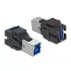 Delock Keystone modul USB 3.0 A anya > USB 3.0 B anya fekete (86395)
