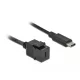 Delock Keystone modul, USB 3.0 C-csatlakozóhüvely > USB 3.0 C-csatlakozódugó, kábellel (86398)