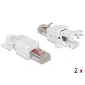   Delock RJ45 dugó Cat.6 UTP szerszám nélkül szerelheto 2 darab (86416)