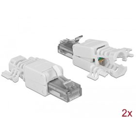   Delock RJ45 dugó Cat.6A UTP szerszám nélkül szerelheto 2 darab (86417)