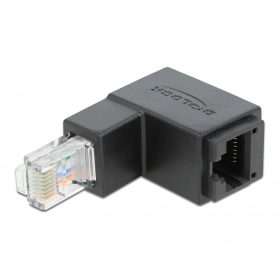   Delock RJ45 adapter apa 90 fokos lefelé néző > RJ45 aljzat, Cat.6 UTP (86423)