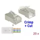 Delock RJ45 apa Cat.6 STP 20 darab,  krimpel és vág típus (86454)