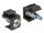 Delock Keystone 6 V-os, lapos, LED kék, fekete (86461)