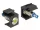 Delock Keystone 6 V-os, lapos, LED sárga, fekete (86462)