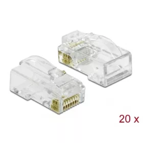   Delock RJ45 nyomó+vágó+hajlító apa Cat.6 UTP 20 db. (86473)