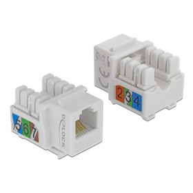   Delock Keystone modul, RJ12-aljzat > LSA Cat.3 UTP, fehér (86498)