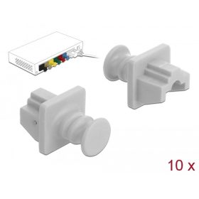 Delock porvédő RJ45 cstalkozóhoz 10db fehér (86507)