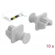 Delock porvédő RJ45 cstalkozóhoz 10db fehér (86507)