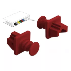 Delock Porvédő az RJ45 hüvely, 10 darab piros