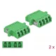Delock LC optikai szálas csatlakozó Quad anya - LC Quad anya, egymódosú 2 db. Zöld (86539)