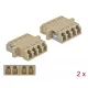 Delock LC optikai szálas csatlakozó Quad anya - LC Quad anya, egymódosú 2 db. Bézs (86540)