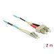 Delock Kábel, optikai szálas LC > SC többszörös OM3, 2 m (86565)