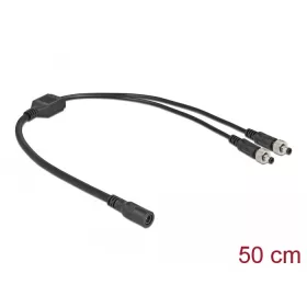   Delock DC megosztó kábel 5,5 x 2,1 mm 1 db. anya   2 db. apa csavarható (86571)