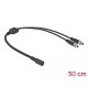 Delock DC megosztó kábel 5,5 x 2,1 mm 1 db. anya   2 db. apa csavarható (86571)