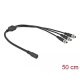 Delock DC megosztó kábel 5,5 x 2,1 mm 1 db. anya   3 db. apa csavarható (86572)