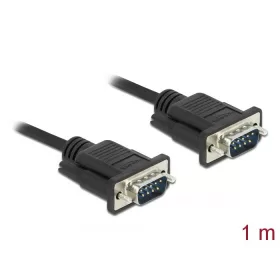 Delock Sub-D9-es RS-232 soros kábel apa-anya 1m (86573)