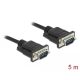 Delock Sub-D9-es, RS-232 soros kábel, apa-apa, 5 m (86576)