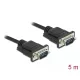 Delock Sub-D9-es, RS-232 soros kábel, apa-apa, 5 m (86576)