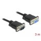 Delock Sub-D9-es RS-232 soros kábel apa-anya 3m (86584)