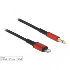   Delock Audió kábel 8 tűs Lightning  apa - sztereo jack apa 3.5 mm 3 tűs, 0,5 m (86586)