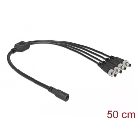   Delock DC megosztó kábel 5,5 x 2,1 mm 1 db. anya   4 db. apa csavarható (86588)