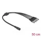 Delock DC megosztó kábel 5,5 x 2,1 mm 1 db. anya   4 db. apa csavarható (86588)
