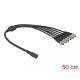 Delock DC megosztó kábel 5,5 x 2,1 mm 1 db. anya   6 db. apa csavarható (86591)