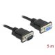 Delock Sub-D9-es, RS-232 soros kábel, apa-anya, 5 m