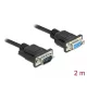 Delock Sub-D9-es RS-232 soros kábel apa-anya 2m (86602)