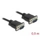 Delock Sub-D9-es, RS-232 soros kábel, apa-apa, 0,5 m