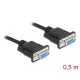 Delock Sub-D9-es RS-232 soros kábel anya-anya 0,5m (86614)
