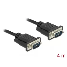 Delock Sub-D9-es, RS-232 soros kábel, apa-apa, 4 m