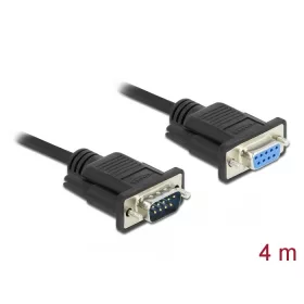 Delock Sub-D9-es, RS-232 soros kábel, apa-anya, 4 m