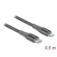 Delock 86630 USB-C - Lightning adat- és töltőkábel 0,5m szürke