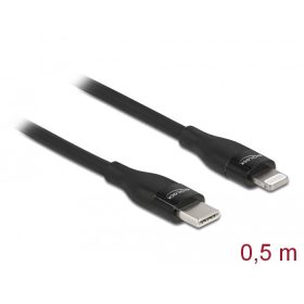   Delock 86636 USB-C - Lightning adat- és töltőkábel 0,5m fekete