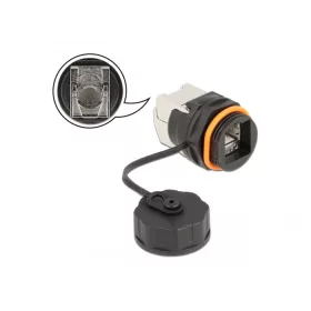   Delock Vízhatlan védőkupakkal ellátott kábel konnektor RJ45 anya - Cat.6A LSA (86698)