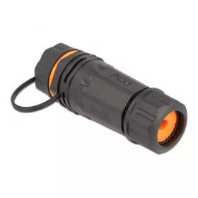   Delock Vízhatatlan védőkupakkal és borítással ellátott kábelkonnektor RJ45 anya - RJ45 anya Cat.6A (86700)