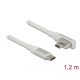 Delock Mágneses Thunderbolt  3 USB-C  kábel 4K 60 Hz apa - apa hajlított 1,20 m (86703)