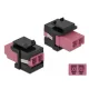 Delock Keystone modul LC Duplex aljzat - LC Duplex aljzat ibolya / fekete (86721)