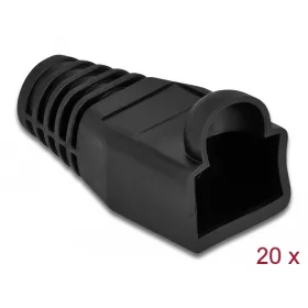   Delock Feszültségcsökkentő RJ45 apához, 20 db. Fekete (86722)