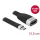 Delock USB-C apa - HDMI anya lapos csík kábel 13,5 cm fekete (86729)