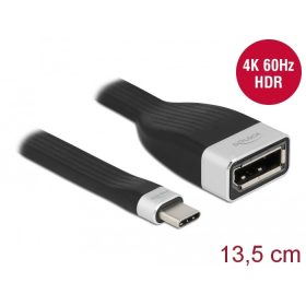   Delock FPC lapos csík kábel USB Type-C  - DisplayPort (DP Alt Mode) 4K 60 Hz 13,5 cm (86731)