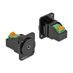   Delock D-típusú Modul 3,5 mm-es 3 érintkezős sztereó jack hüvely anya sorkapocs modul (86732)
