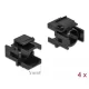 Delock Keystone fekete borító 12,5 mm-es lyukkal, 4 db.