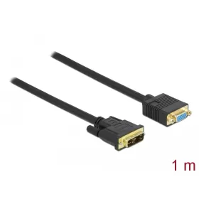   Delock Kábel DVI 12+5 csatlakozódugóval - VGA csatlakozódugóval 1 m