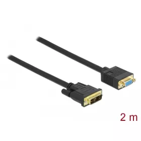   Delock Kábel DVI 12+5 csatlakozódugóval - VGA csatlakozódugóval 2 m