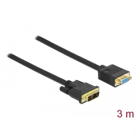   Delock Kábel DVI 12+5 csatlakozódugóval - VGA csatlakozódugóval 3 m