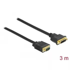   Delock Kábel DVI 24+5 csatlakozódugóval - VGA csatlakozódugóval 3 m (86758)