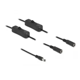   Delock DC kábel 5,5 x 2,1 mm apa   2 db. DC anya kapcsolóval ellátott, 1 m (86794)